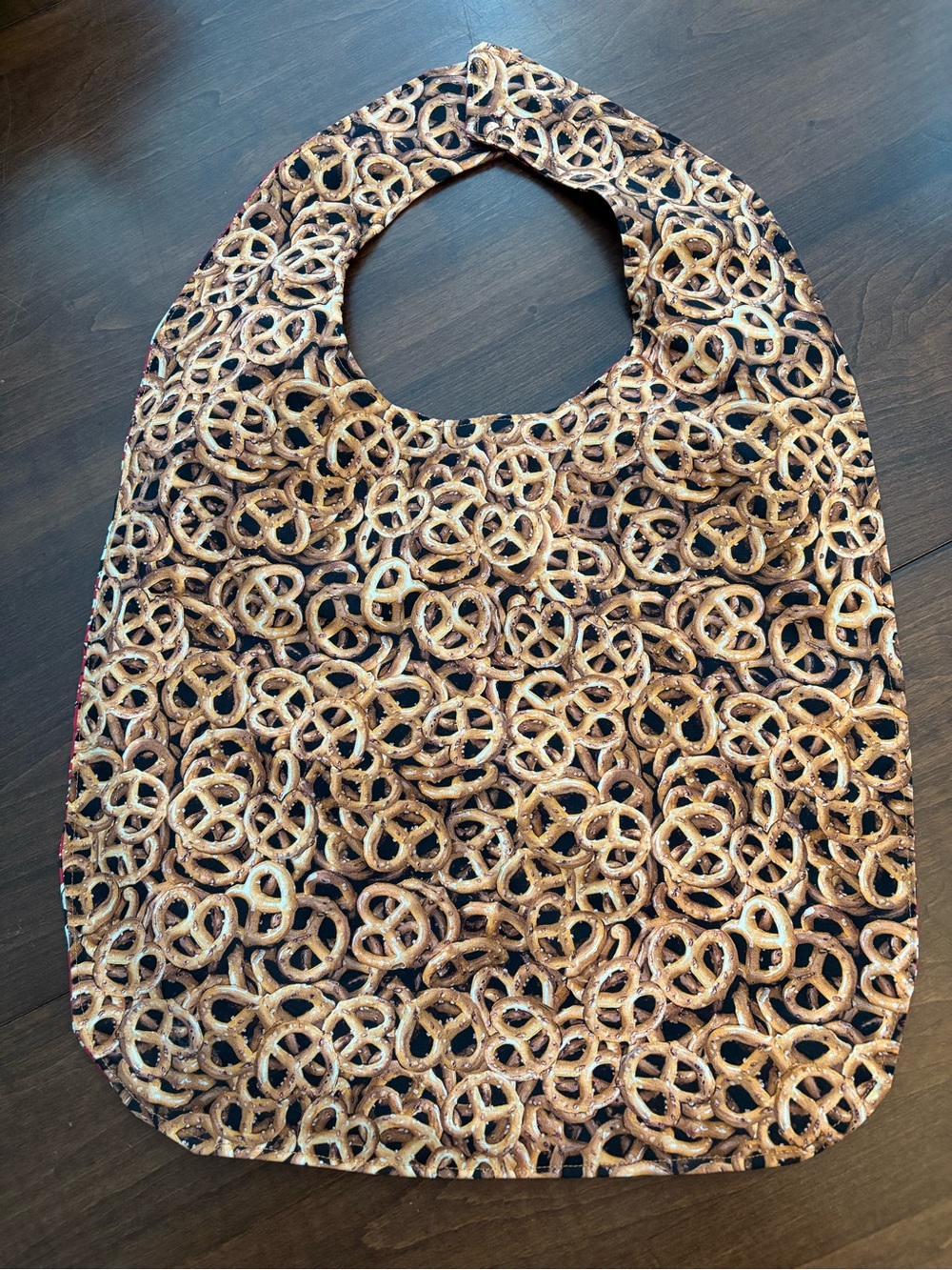 Puppies & Pretzels Bib/ with crumb catcher pocket